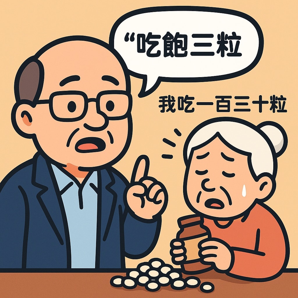 吃飽三粒